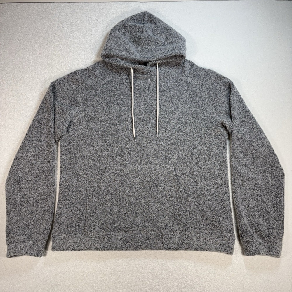 John Elliott Boucle Wool Hoodie Men's L / 3 Gray Pocket Drawstring Texture